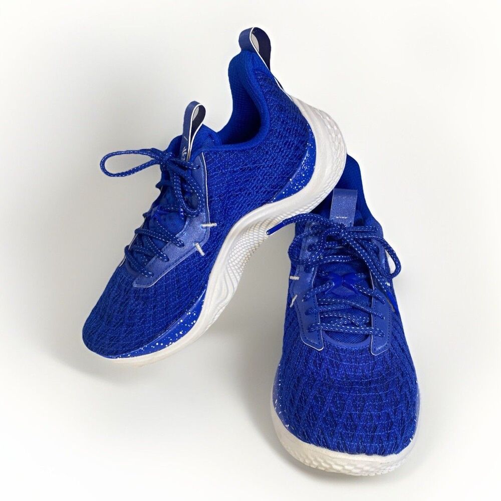 Under Armour Team Curry 10 Men Basketball Shoes Men-8.5 Women-10 Blue White EX